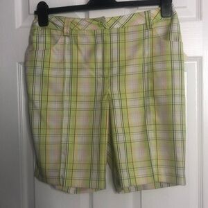 EP Pro Shorts Honeydew Multi Color Golf Shorts 8 New Tag